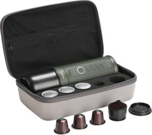 Ekspres ciśnieniowy Outin ML Zestaw przenośny ekspres do kawy Outin Nano 7500mAh (Zielony) + etui ochronne 2