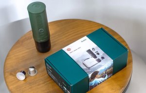 Ekspres ciśnieniowy Outin ML Zestaw przenośny ekspres do kawy Outin Nano 7500mAh (Zielony) + etui ochronne 9