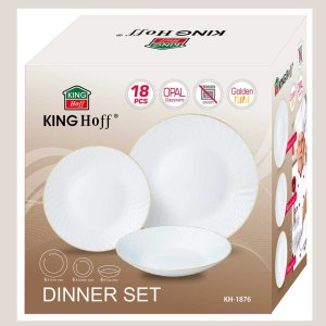 KingHoff KOMPLET OBIADOWY OPAL DLA 6 OSÓB 18 ELEM. KINGHOFF KH-1876 11