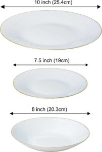 KingHoff KOMPLET OBIADOWY OPAL DLA 6 OSÓB 18 ELEM. KINGHOFF KH-1876 3
