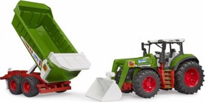 Bruder Traktor z ładowaczem czołowym i przyczepą BRUDER 5
