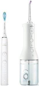 Szczoteczka Philips Sonicare DiamondClean 9000 + Irygator Power Flosser 3000 - zestaw biały (HX3886/41) 2
