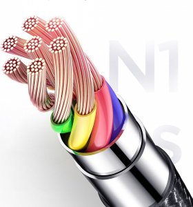 Kabel USB Dudao USB-A - USB-C 1.2 m Czarny (6976625333035) 2