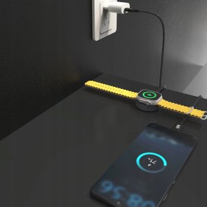Ładowarka Dudao Ładowarka 2 w 1 Dudao A12MaxC PD60W do Apple Watch / USB-C - czarna 5