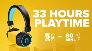 Słuchawki Niceboy Słuchawki bezprzewodowe nauszne Hive Joy 3 Czarno-niebieski 5