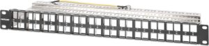 Intellinet Network Solutions Patch panel 19" 1U Intellinet na 48 modułów Keystone z tacką na kable	 1