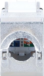 Intellinet Network Solutions INTELLINET Cat6a 10G Slimline Keystone-Modul STP werkzeuglos mit Rastclip f�r Massivdraht vergoldete Kontakte Metallgeh�use schwarz 2