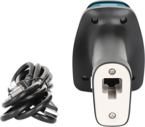 Manhattan 2D Long Range LED-Barcodescanner 50 mm Scanreichweite abnehmbares 1,8 m USB-A-Kabel 60 Scans/sec. 100K Lux Schutzart IP52 6