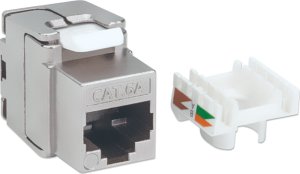 Intellinet Network Solutions INTELLINET Cat6a-Modularbuchse FTP Keystone Jack werkzeuglos silber 2