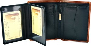 Verona VERONA Tattoo skórzany portfel męski 012M z tatuażem kotwica 012M 2