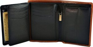 Verona VERONA Tattoo skórzany portfel męski 012M z tatuażem kotwica 012M 3