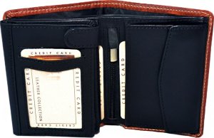 Verona VERONA Tattoo skórzany portfel męski 012M z tatuażem kotwica 012M 4