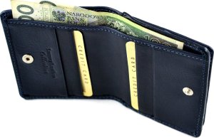 Bartex BARTEX 10098D skórzany portfel granatowy ochrona RFID 10098D 3