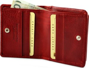 Bartex BARTEX 10098D skórzany portfel RFID * czerwony 10098D 3