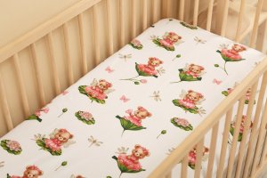 Sensillo PRZEŚCIERADŁO DRUKOWANE MIŚ W KWIATACH 60 X 120 CM 2