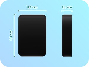 Hello Case Powerbank MagSafe do Apple iPhone 10000 mAh Indukcyjny Trwały Mocny Czarny 2