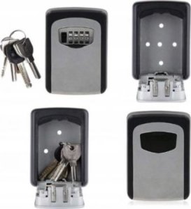 Hello Case Sejf na Klucze Mini Metalowy Ścienny Mały Skrzynka Skrytka Szafka na Kod 2