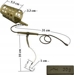 Life-Orange System Karp Feeder Uzbrojony Zestaw 30g helikopter 2