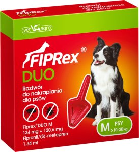 TropiDog VET-AGRO FIPREX DUO M 134 mg + 120,6 mg roztwór do nakrapiania dla psów 2