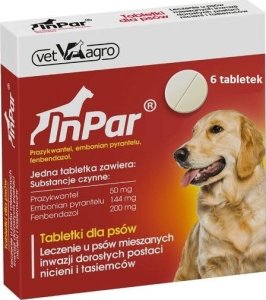 TropiDog VET-AGRO InPar- tabletki odrobaczające dla psa (6 tabl.) 2