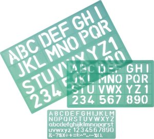 Linex Schablone 3 Stück, Desk ruler 1