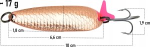 Miracle Fish Błystka wahadłowa blacha wahadłówka 17 g Szczupak przynęta 2