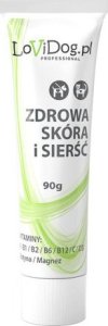 LoviDog Lovi Dog Zdrowa Skóra i Sierść - pasztet dla psa i kota w tubce, z wątróbką i witaminami, kwasami Omega-3, biotyną i magnezem 90g 1