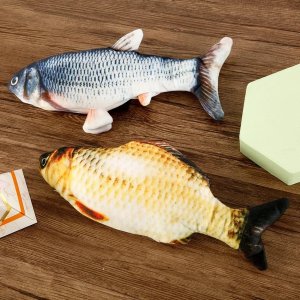 Nuxie NUXIE Zabawka dla kota pluszowa rybka z kocimiętka usb 28cm 3