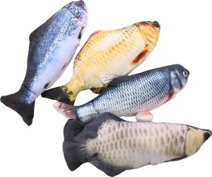 Nuxie NUXIE Zabawka dla kota pluszowa rybka z kocimiętka usb 28cm 5