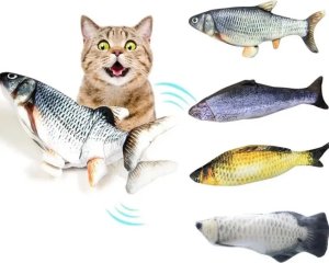 Nuxie NUXIE Zabawka dla kota pluszowa rybka z kocimiętka usb 28cm 6