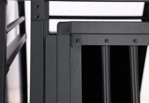 Kerbl Klatka transportowa dla psa, 92 x 97 x 68 cm, 2-drzwiowa, aluminiowa, grafit 11