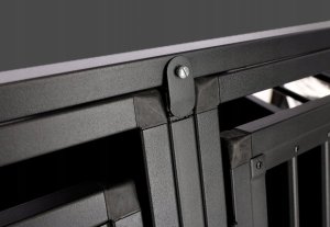 Kerbl Klatka transportowa dla psa, 92 x 97 x 68 cm, 2-drzwiowa, aluminiowa, grafit 9