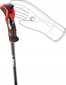 Leki LEKI KIJE 3D AIRFOIL black/red 125 9