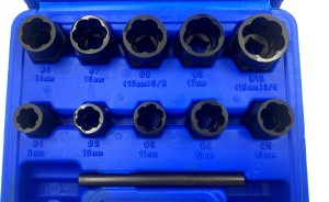 Rockforce Nasadki do uszkodzonych śrub nakrętek 11el. (9-19mm, 3/8") 2