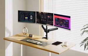 HUANUO Uchwyt na 3 monitory 17" - 32" HNTS3B-UK (45528-0) 5
