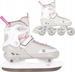 Rolki Nils Extreme NH18188A rekreacyjne regulowane beżowe r. 34-38 2