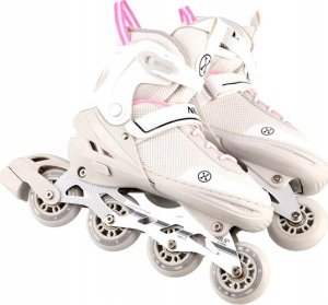 Rolki Nils Extreme NH18188A rekreacyjne regulowane beżowe r. 34-38 4