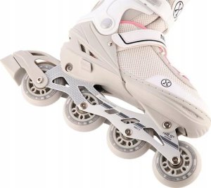 Rolki Nils Extreme NH18188A rekreacyjne regulowane beżowe r. 34-38 5