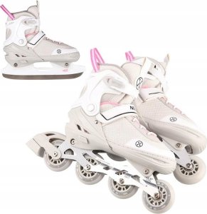 Rolki Nils Extreme NH18188A rekreacyjne regulowane beżowe r. 34-38 9