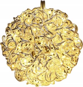 Dekoracja świąteczna KKS KULA DEKORACYJNA WISZĄCA 30CM SILVER 1