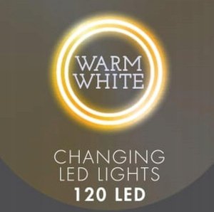 Lampki choinkowe CORTINA LAMPKI CHOINKOWE KURTYNA ŚWIETLNA ZEW/WEW 120 LED 300X60CM Z PILOTEM CIEPŁY BIAŁY 3