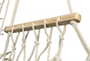 Royokamp  Hamak Fotel brazylijski 100x60 cm z wszytą poduszką i podłokietnikami brązowy 2