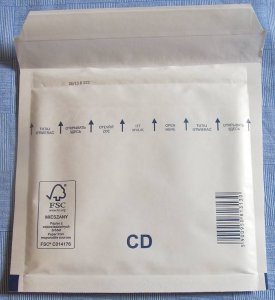 Emerson Koperta bąbelkowa CD biała 2