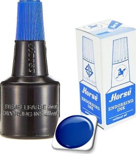 Horse TUSZ DO PIECZĄTEK HORSE 28ml NIEBIESKI - 2