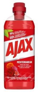 Ajax (DE) Ajax Mediterranean Red Flowers Uniwersalny Płyn do mycia podłóg, 1l (PRODUKT Z NIEMIEC) 1