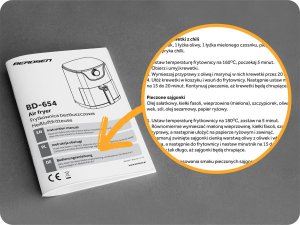 Frytkownica beztłuszczowa Berdsen Air fryer BD-654 czarna 14