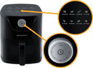 Frytkownica beztłuszczowa Berdsen Air fryer BD-654 czarna 14