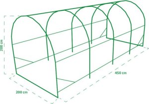 Szklarnia ogrodowa Atrium tunel foliowy 4,5x2x2 m 3