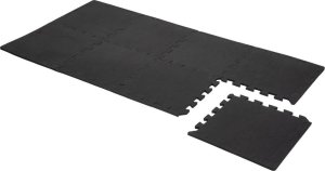 Mata puzzle pod sprzęt fitness 8szt 30x30x0,9cm czarna Pure 2 improve 3