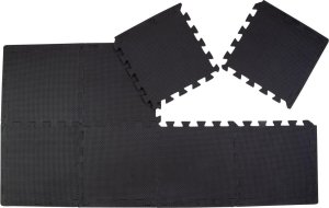 Mata puzzle pod sprzęt fitness 8szt 30x30x0,9cm czarna Pure 2 improve 6